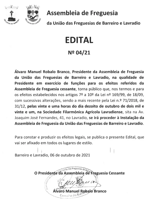 Edital de 06/10